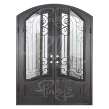 Load image into Gallery viewer, PINKYS Piano Black Exterior Double Arch Steel Doors