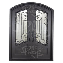 Load image into Gallery viewer, PINKYS Piano Black Exterior Double Arch Steel Doors