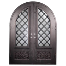 Load image into Gallery viewer, PINKYS Queensway Black Steel Double Full Arch Doors