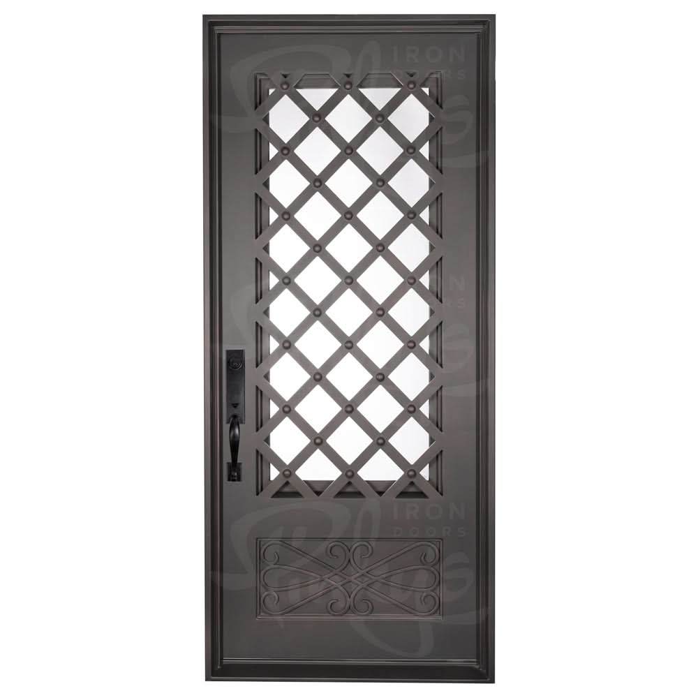 PINKYS Queensway Black Iron Single Flat Door