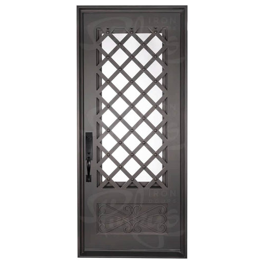 PINKYS Queensway Black Steel Single Flat Doors