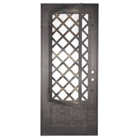 PINKYS Queensway Black Steel Single Flat Doors