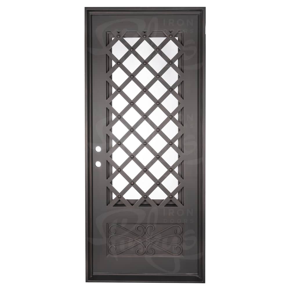 PINKYS Queensway Black Steel Single Flat Doors