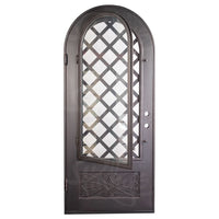 PINKYS Queensway Black Steel Single Full Arch Door