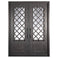 PINKYS Queensway Black Exterior Double Flat Steel Doors