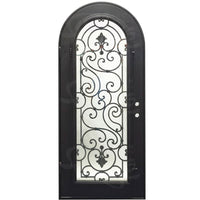 PINKYS Shavo Black Iron Single Full Arch Door