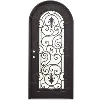PINKYS Shavo Black Iron Single Full Arch Door