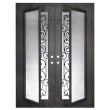 Load image into Gallery viewer, PINKYS Shavo Black Steel Double Flat Doors