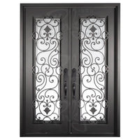 PINKYS Shavo Black Steel Double Flat Doors