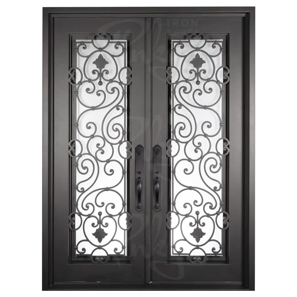 Shavo thermally broken flat top double exterior door with double glass.