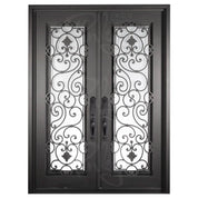 Shavo thermally broken flat top double exterior door with double glass.