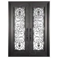 PINKYS Shavo Black Exterior Double Flat Steel Doors