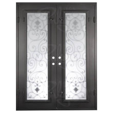 Load image into Gallery viewer, PINKYS Shavo Black Exterior Double Flat Steel Doors