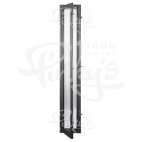 PINKYS Standard Black Steel Operable Sidelight w/ Screen and glass open