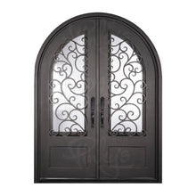 Load image into Gallery viewer, PINKYS Story Black Exterior Double Full Arch Steel Doors
