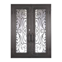 Load image into Gallery viewer, PINKYS Sunset Black Exterior Double Flat Steel Doors w/ handgrips