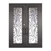 Sunset with Handgrip flat top door in bronze finish with thermal break.