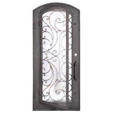 Load image into Gallery viewer, PINKYS Sunset Black Steel Single Arch Doors w/ Handgrip