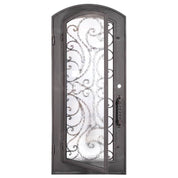 Sunset with Handgrip black finished iron hinged door with thermal break.