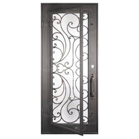 PINKYS Sunset Black Steel Single Flat Doors w/ Handgrip