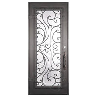 PINKYS Sunset Black Steel Single Flat Door w/ Handgrip
