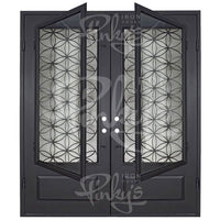 PINKYS Woodstock Black Steel Double Flat Doors