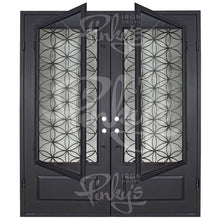 Load image into Gallery viewer, PINKYS Woodstock Black Steel Double Flat Doors
