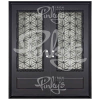 PINKYS Woodstock Black Steel Double Flat Doors