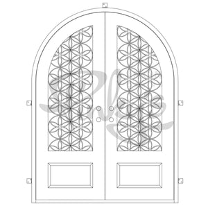 CAD image of PINKYS Woodstock Double Full Arch Doors