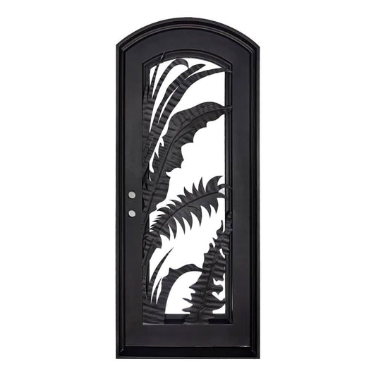 PINKYS Palm Black Steel Single Arch Door
