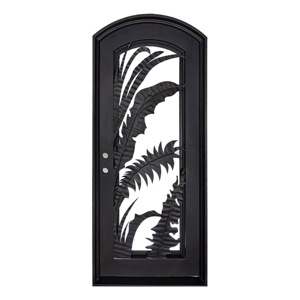 PINKYS Palm Black Steel Single Arch Door
