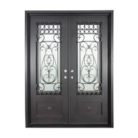 PINKYS Parkside Black Exterior Double Flat Steel Doors