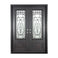 PINKYS Parkside Black Exterior Double Flat Steel Doors