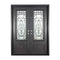 PINKYS Parkside Black Exterior Double Flat Steel Doors