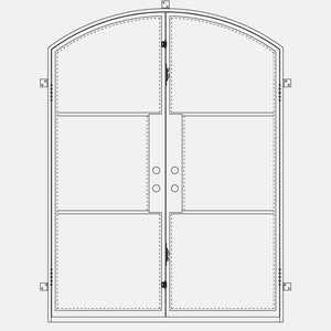 PINKYS Air 4 Black Double Arch Steel Door