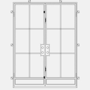 Diagram of PINKYS Air 7 Double Flat Iron Doors