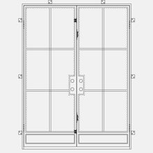 Load image into Gallery viewer, PINKYS Air 7 Black Steel Double Flat Doors