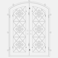 CAD image of PINKYS San Francisco Double Arch Doors
