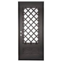 PINKYS Queensway Black Iron Single Flat Door