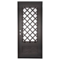 PINKYS Queensway Black Steel Single Flat Doors