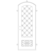PINKYS Queensway Black Steel Single Arch Door