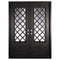 PINKYS Queensway Black Exterior Double Flat Steel Doors