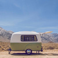 Camper in desert