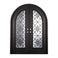PINKYS San Francisco Black Exterior Double Full Arch Steel Doors
