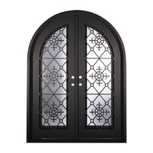 Load image into Gallery viewer, PINKYS San Francisco Black Exterior Double Full Arch Steel Doors
