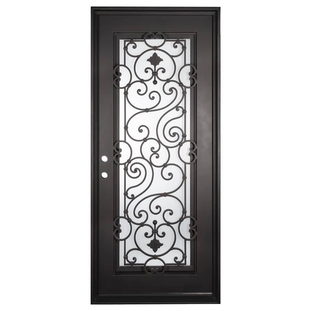 PINKYS Shavo Black Steel Single Flat Doors