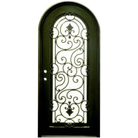 PINKYS Shavo Black Iron Single Full Arch Door