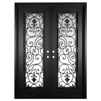 PINKYS Shavo Black Steel Double Flat Doors
