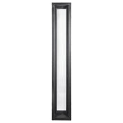Single-window sidelight for entryway door. Window is thermally broken to protect from extreme weather.