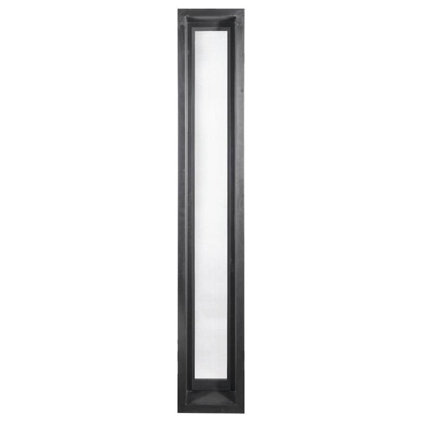 Standard steel frame exterior sidelight with full clear glass.